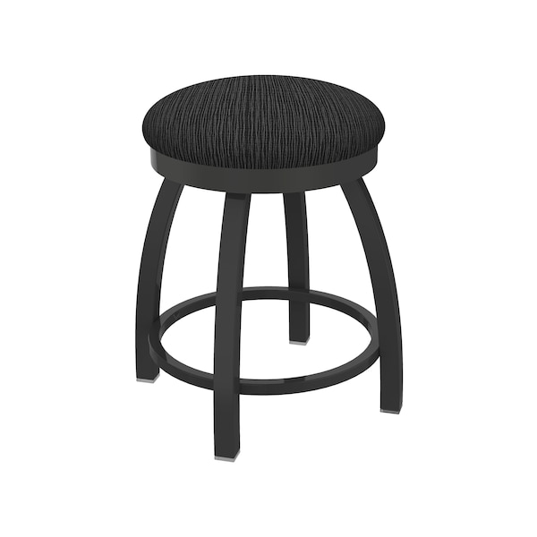 18" Swivel Vanity Stool, Pewter Finish, Graph Coal Seat